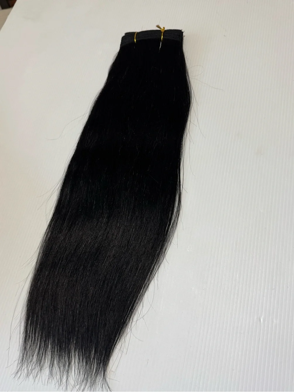 Masterpiece 007 Remi Human Hair Extensions 16” Jet Black #1 Straight Weft